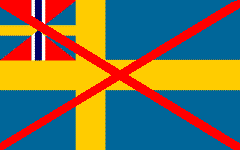 unionsflagga - Sverige-Norge överkryssad