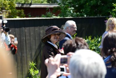 Kungen och Drottningen under nationaldagsfirandet i Visby Kungen och Drottningen under nationaldagsfirandet i Visby