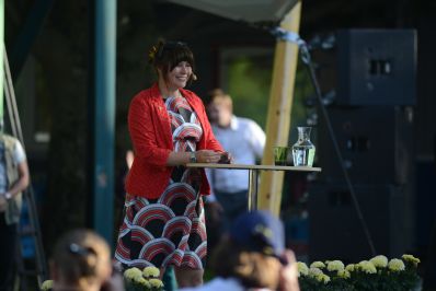 MiljÃ¶partiets sprÃ¥krÃ¶r Ã…sa Romson talar i Almedalen