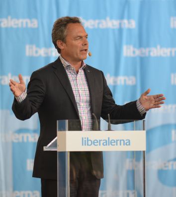 Folkpartiet Liberalernas partiledare Jan Björklund talar i Almedalen 2012