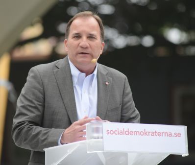 Socialdemokraternas partiordförande Stefan Löfven talar i Almedalen 2012
