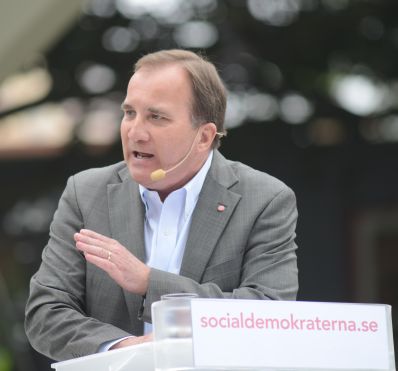Socialdemokraternas partiordförande Stefan Löfven talar i Almedalen 2012