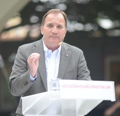 Socialdemokraternas partiordförande Stefan Löfven talar i Almedalen 2012