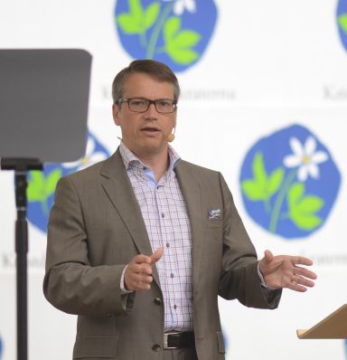 Kristdemokraternas partiledare Göran Hägglund talar i Almedalen 2012