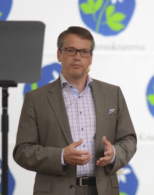 Kristdemokraternas partiledare Göran Hägglund talar i Almedalen 2012