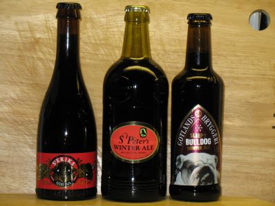 julöl - st erik god jul, st peters winter ale och sleepy bulldog winter ale julöl - st erik god jul, st peters winter ale och sleepy bulldog winter ale