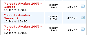 prislista melodifestivalen (genrep - final)