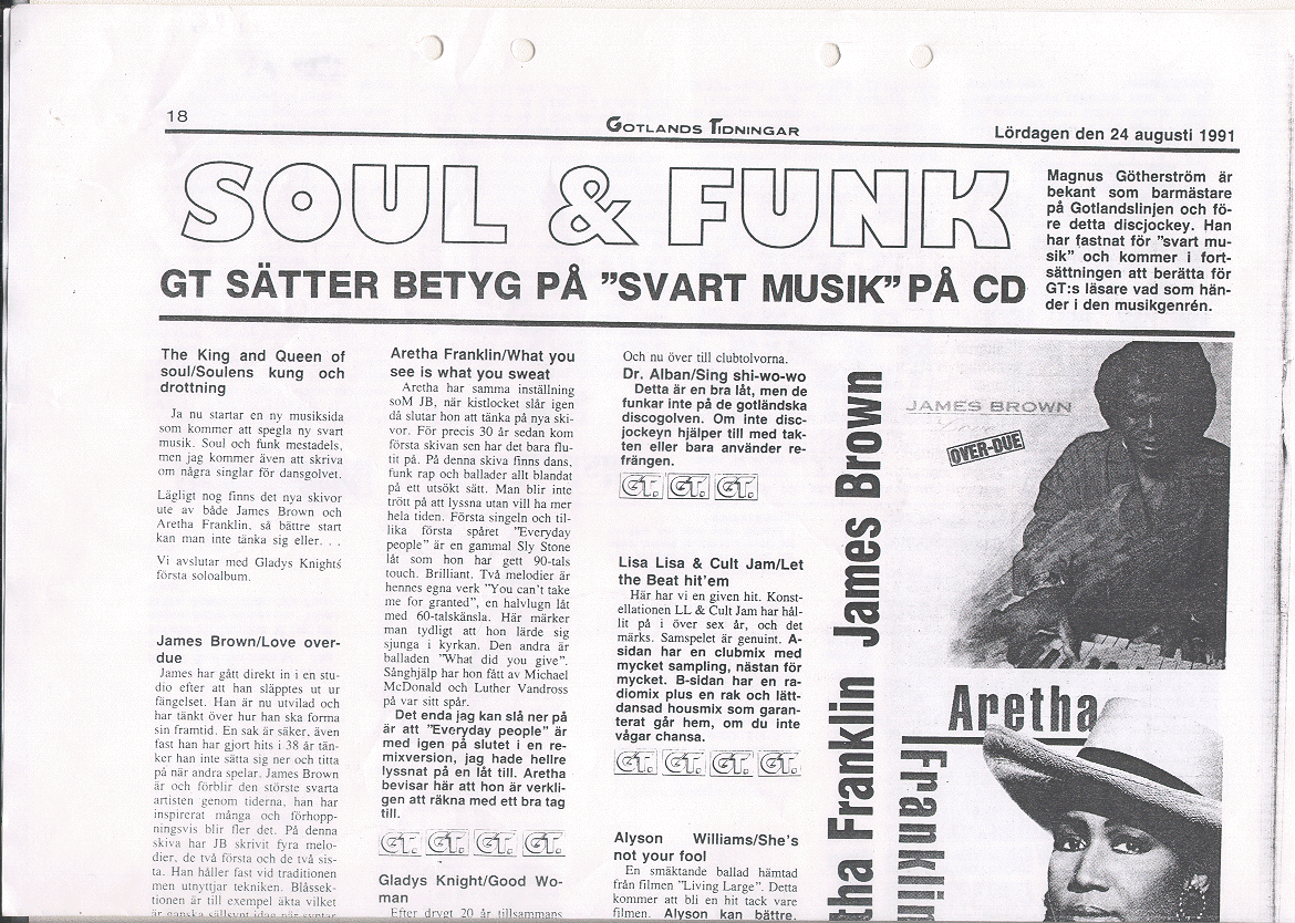 Soul & Funk 24 augusti 1991